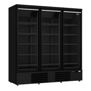 Black 3-Door Display Freezer JDE-1530F