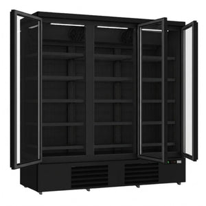 Black 3-Door Display Freezer JDE-1530F