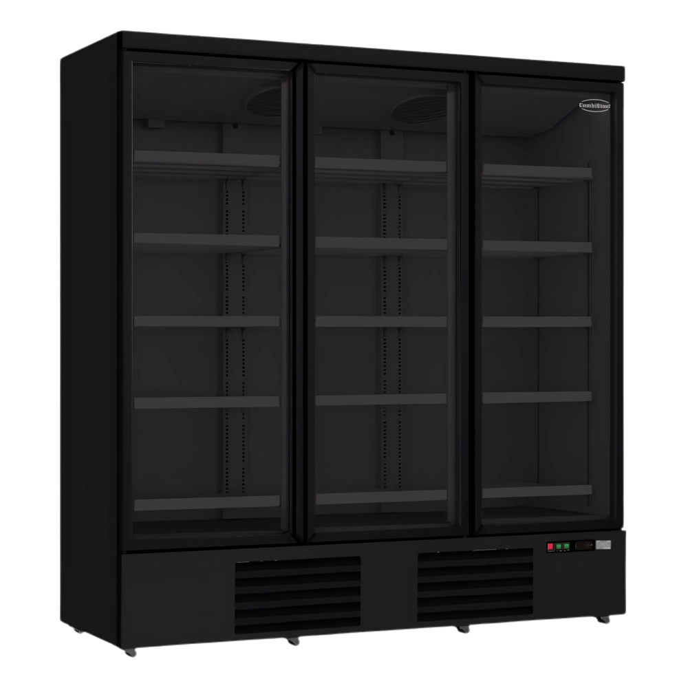Black 3-Door Display Fridge JDE-1530R