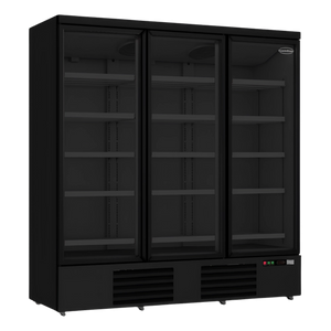Black 3-Door Display Fridge JDE-1530R