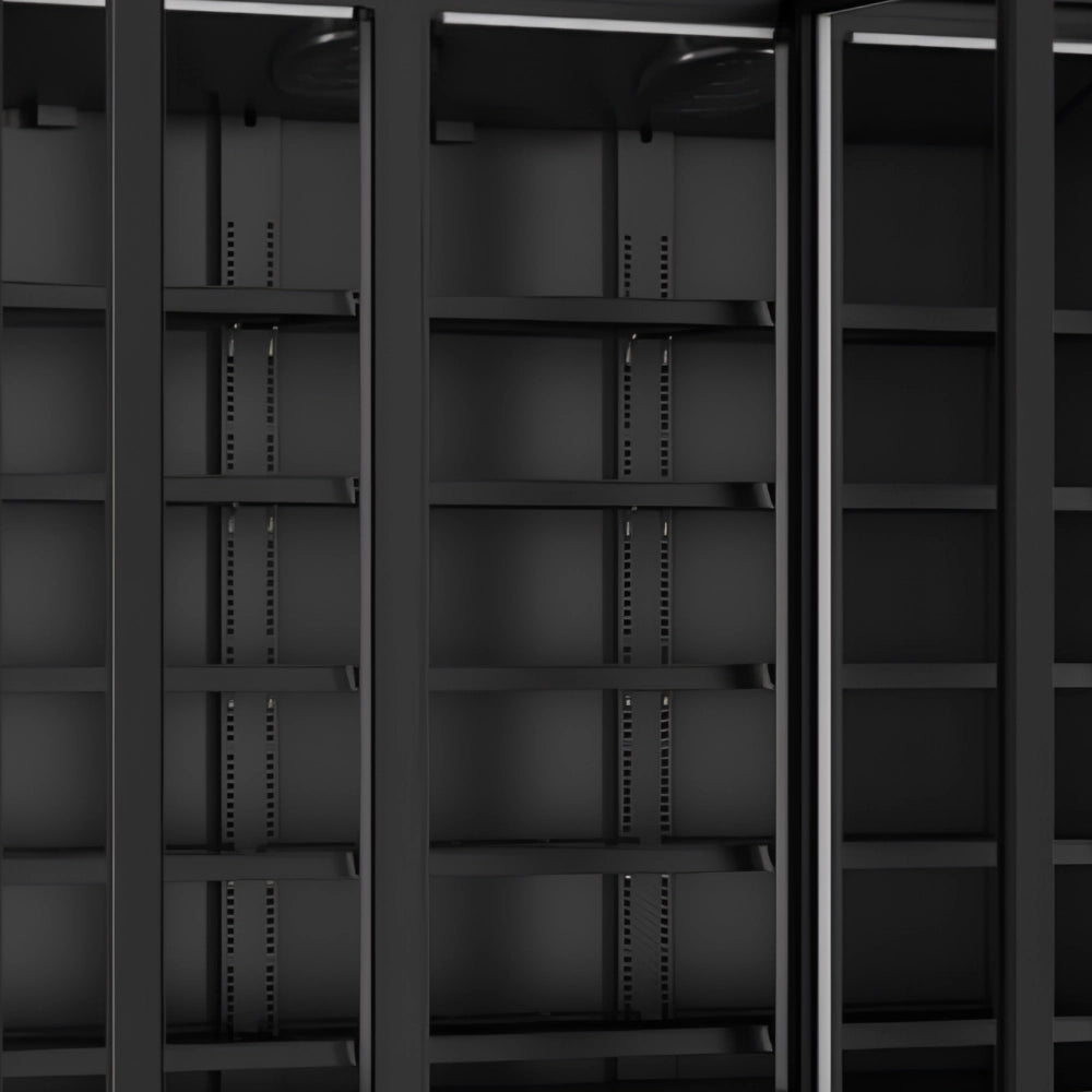 Black 3-Door Display Fridge JDE-1530R