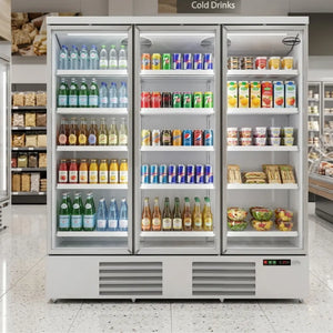 White 3-Door Display Fridge JDE-1530R