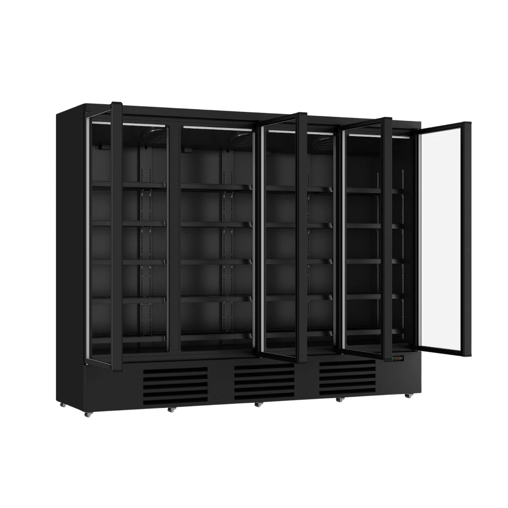 Black 4-Door Display Fridge JDE-2025R Bl