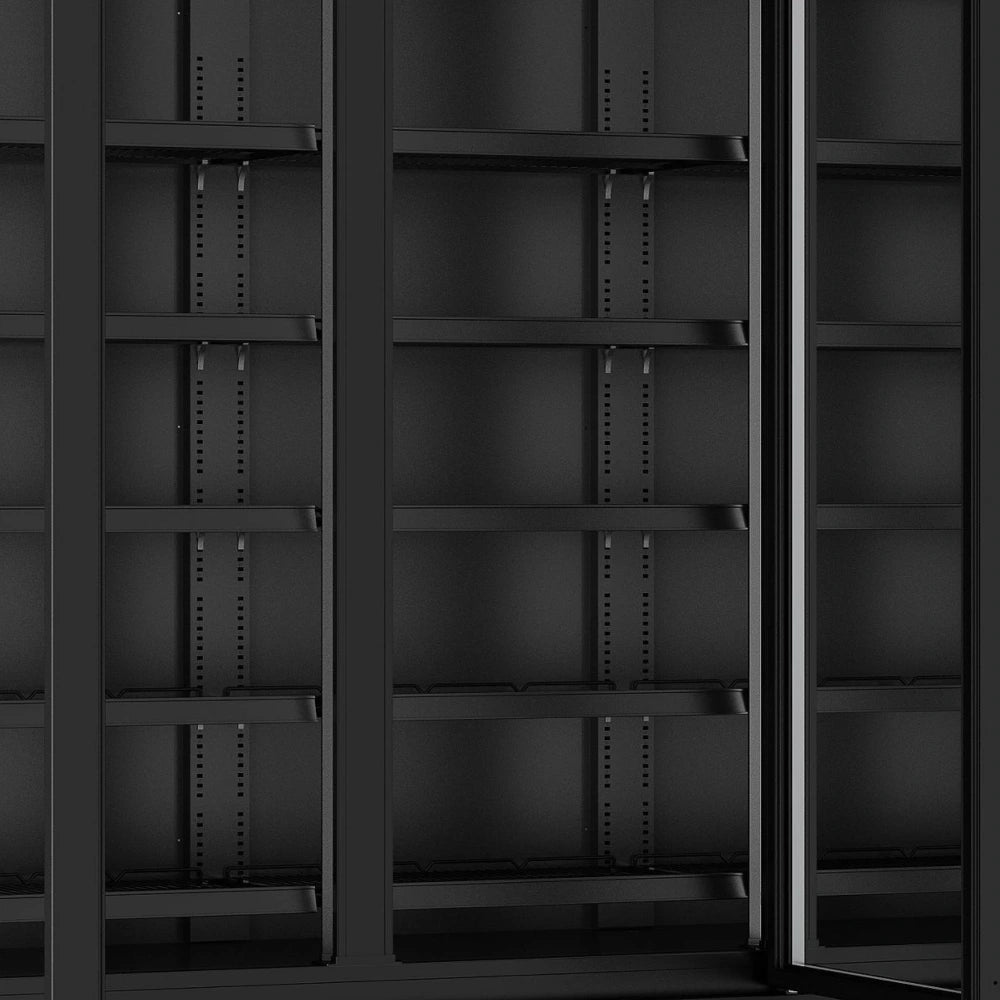Black 4-Door Display Fridge JDE-2025R Bl