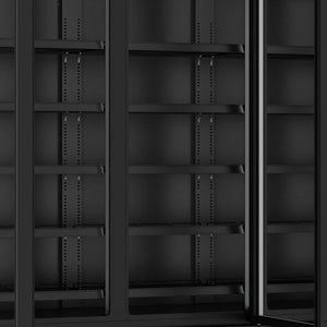 Black 4-Door Display Fridge JDE-2025R Bl