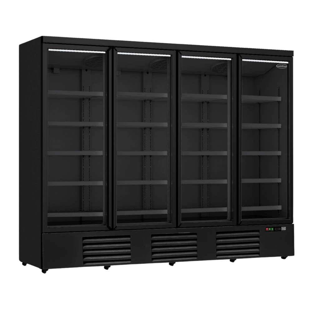 Black 4-Door Display Fridge JDE-2025R Bl