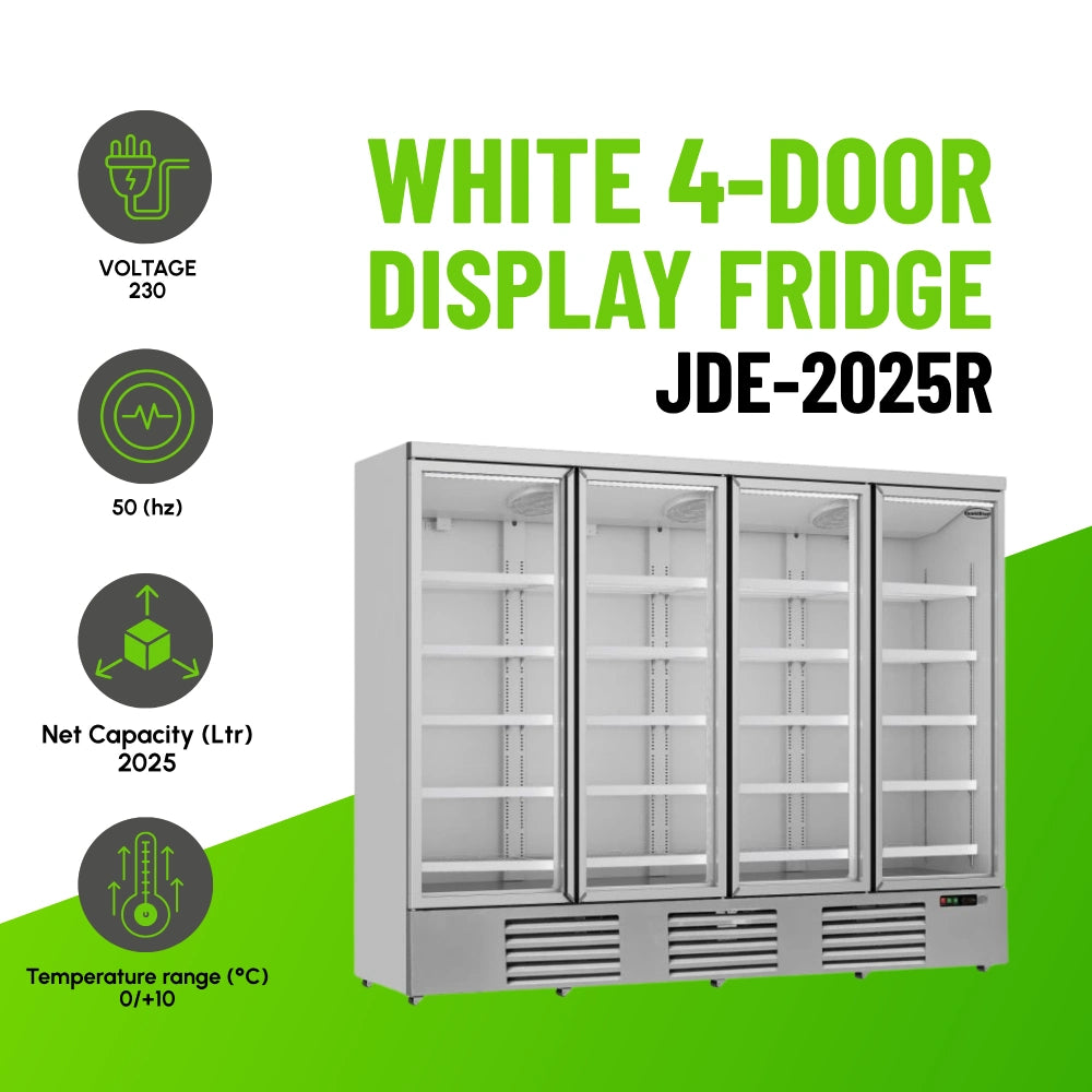 White 4-Door Display Fridge JDE-2025R
