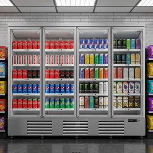 White 4-Door Display Fridge JDE-2025R