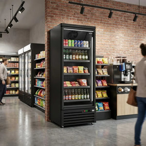 Black 1-Door Display Freezer JDE-600F Bl
