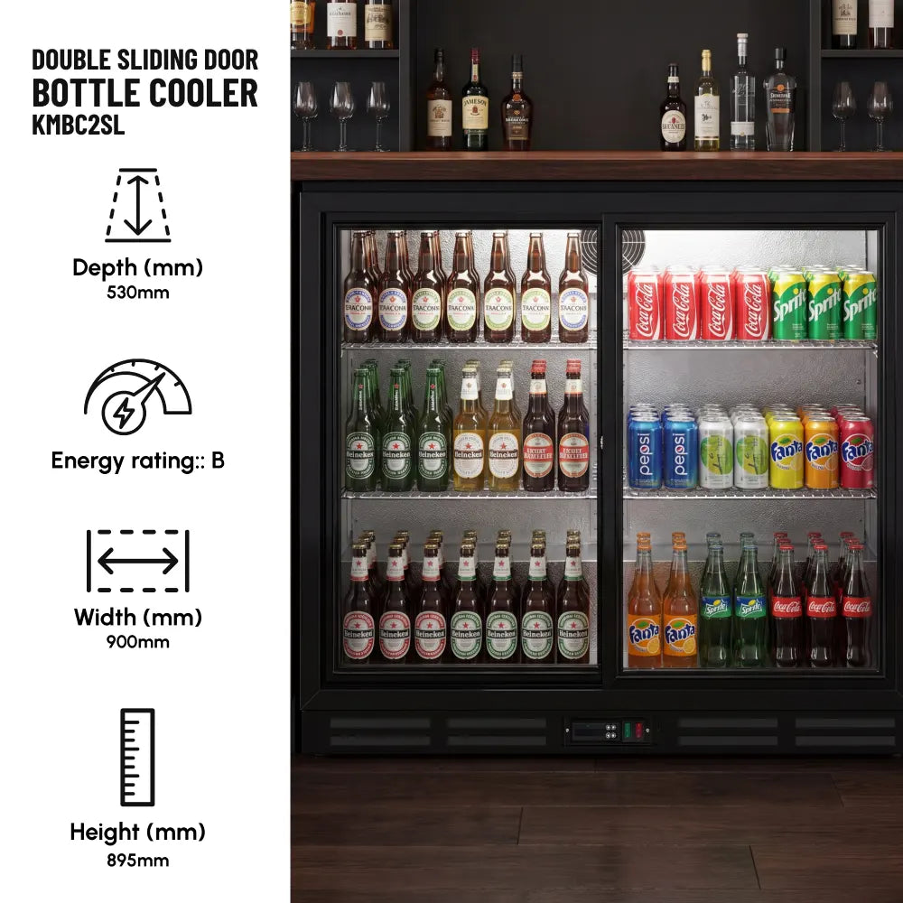 KMBC2SL Double Sliding Door Bottle Cooler