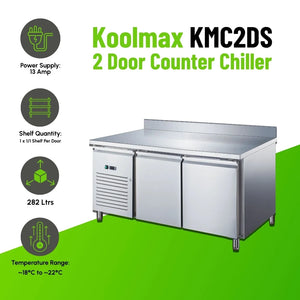 KMC2DS Double Door Prep-Counter Chiller