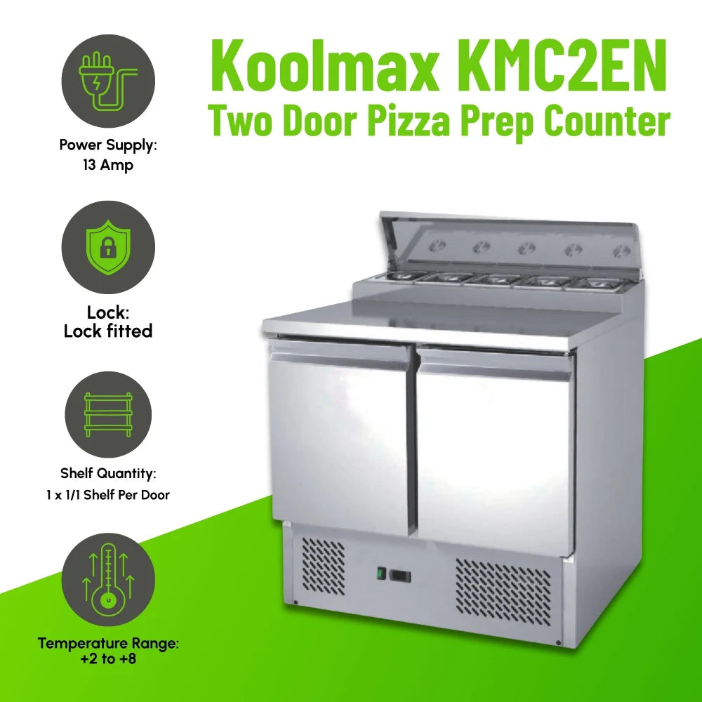 KMC2EN 2-Door Pizza Prep Counter