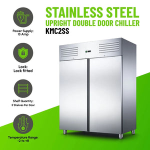 KMC2SS Double Door Upright Chiller