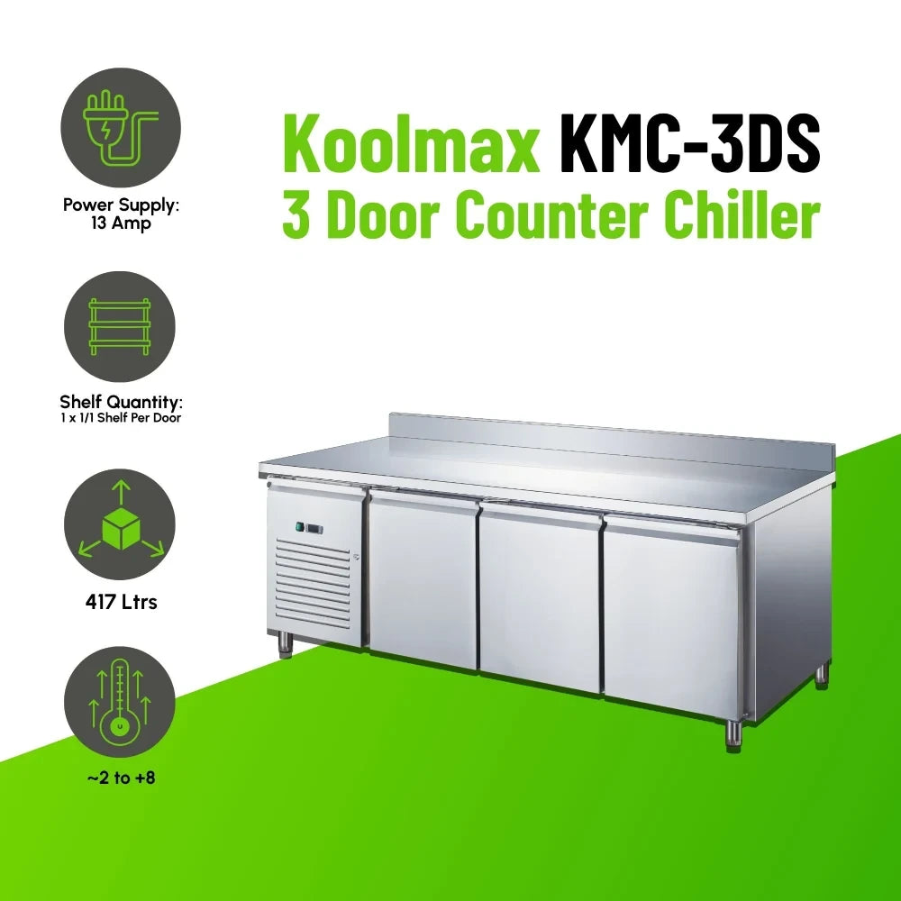KMC3DS Triple Door Prep-Counter Chiller