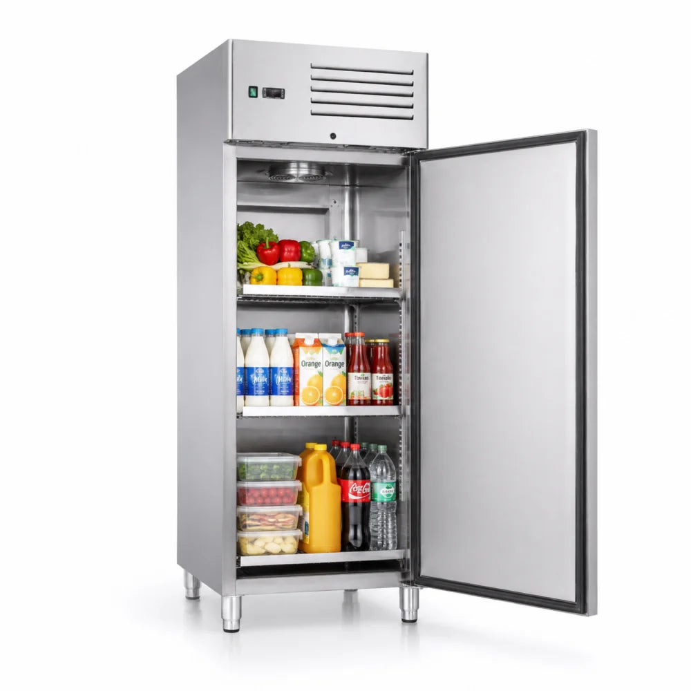 KMC400 Single Door White Upright Chiller