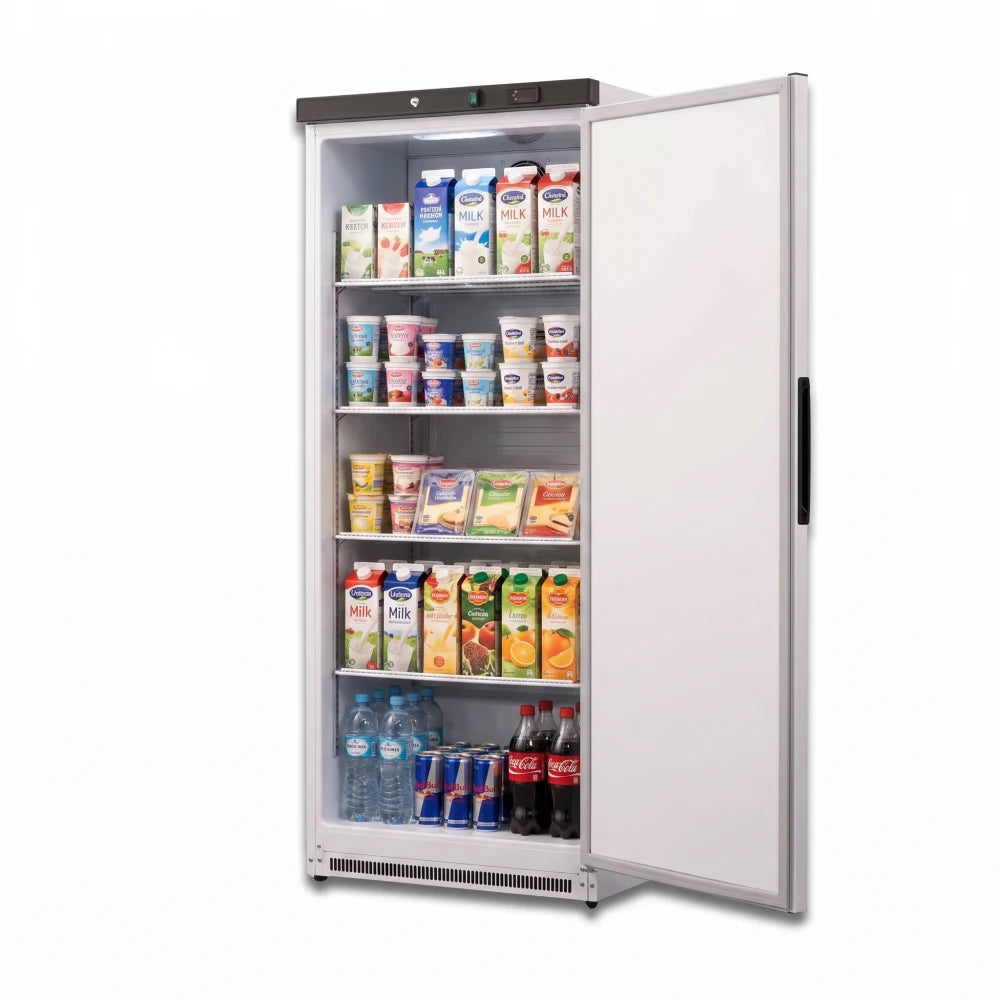 KMC600 Single Door White Upright Chiller