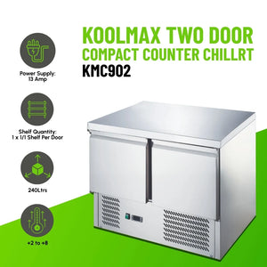 KMC902 Two Door Compact Counter Chiller