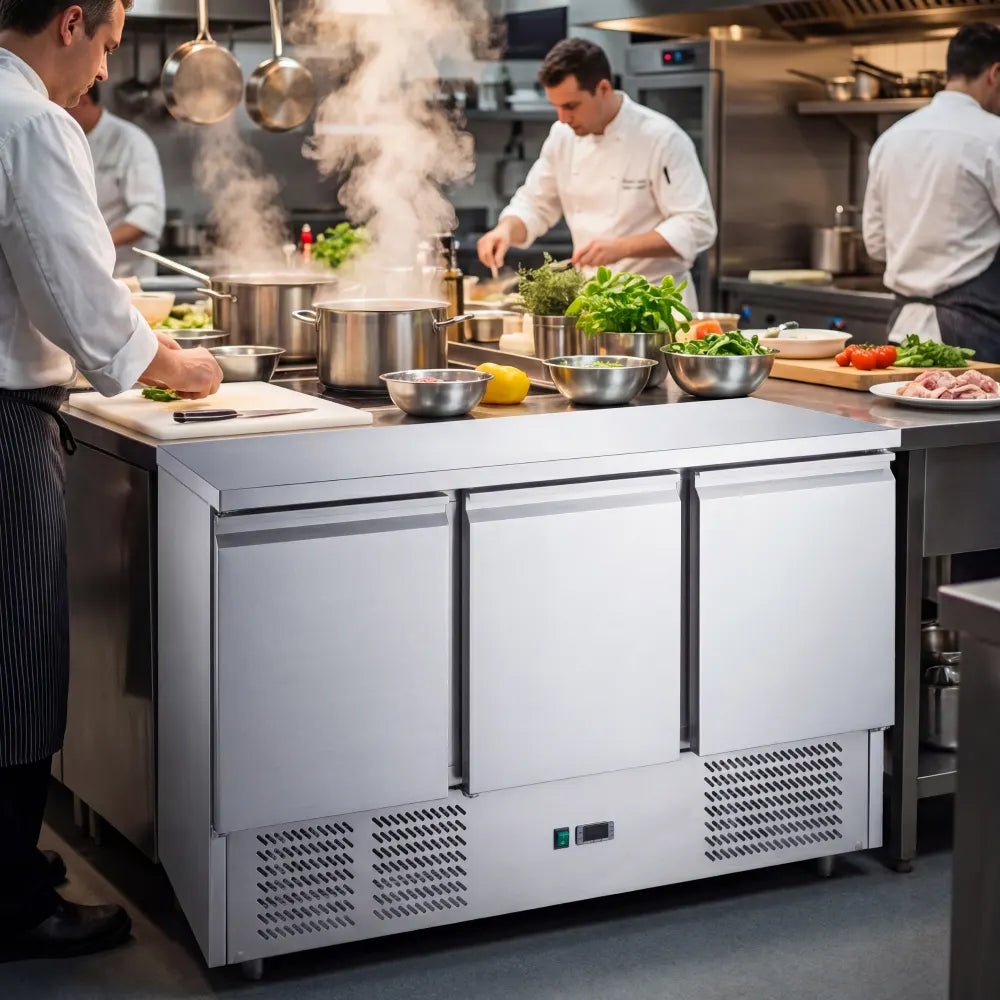 KMC903 3 Door Compact Counter Chiller