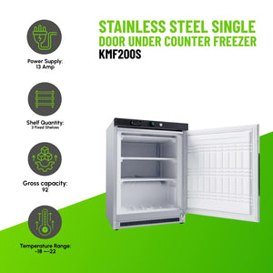 Stainless-Steel Under-Counter Freezer