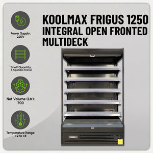 Koolmax FRIGUS 1250 Integral Open Fronted Multidecks Black