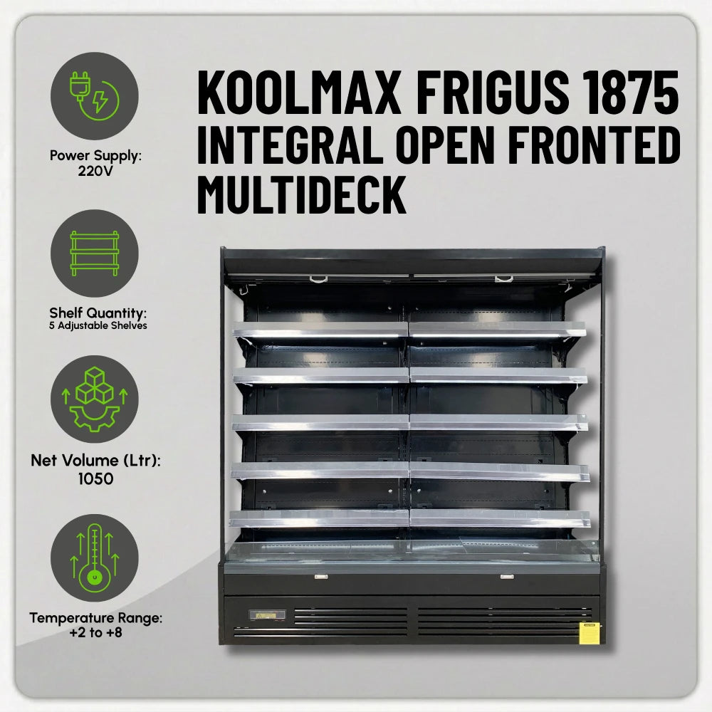 Koolmax FRIGUS 1875 Integral Open Fronted Multidecks Black