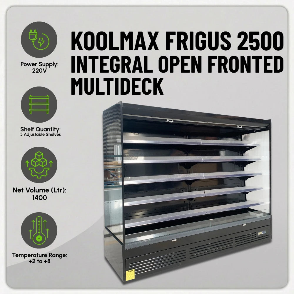 Koolmax FRIGUS 2500 Integral Open Fronted Multidecks Black