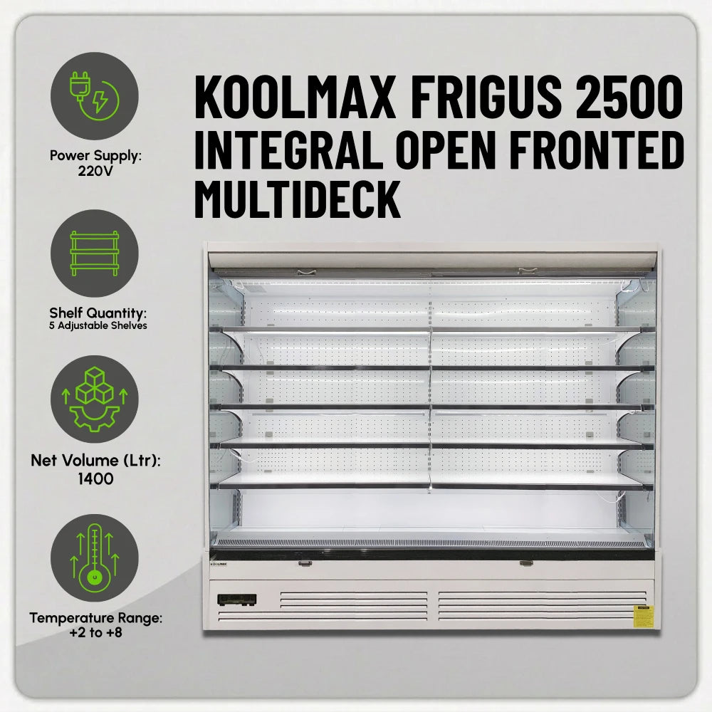 Koolmax FRIGUS 2500 Integral Open Fronted Multidecks White