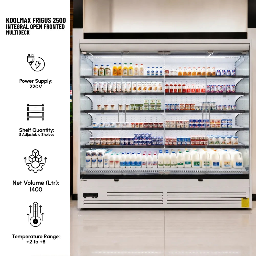 Koolmax FRIGUS 2500 Integral Open Fronted Multidecks White