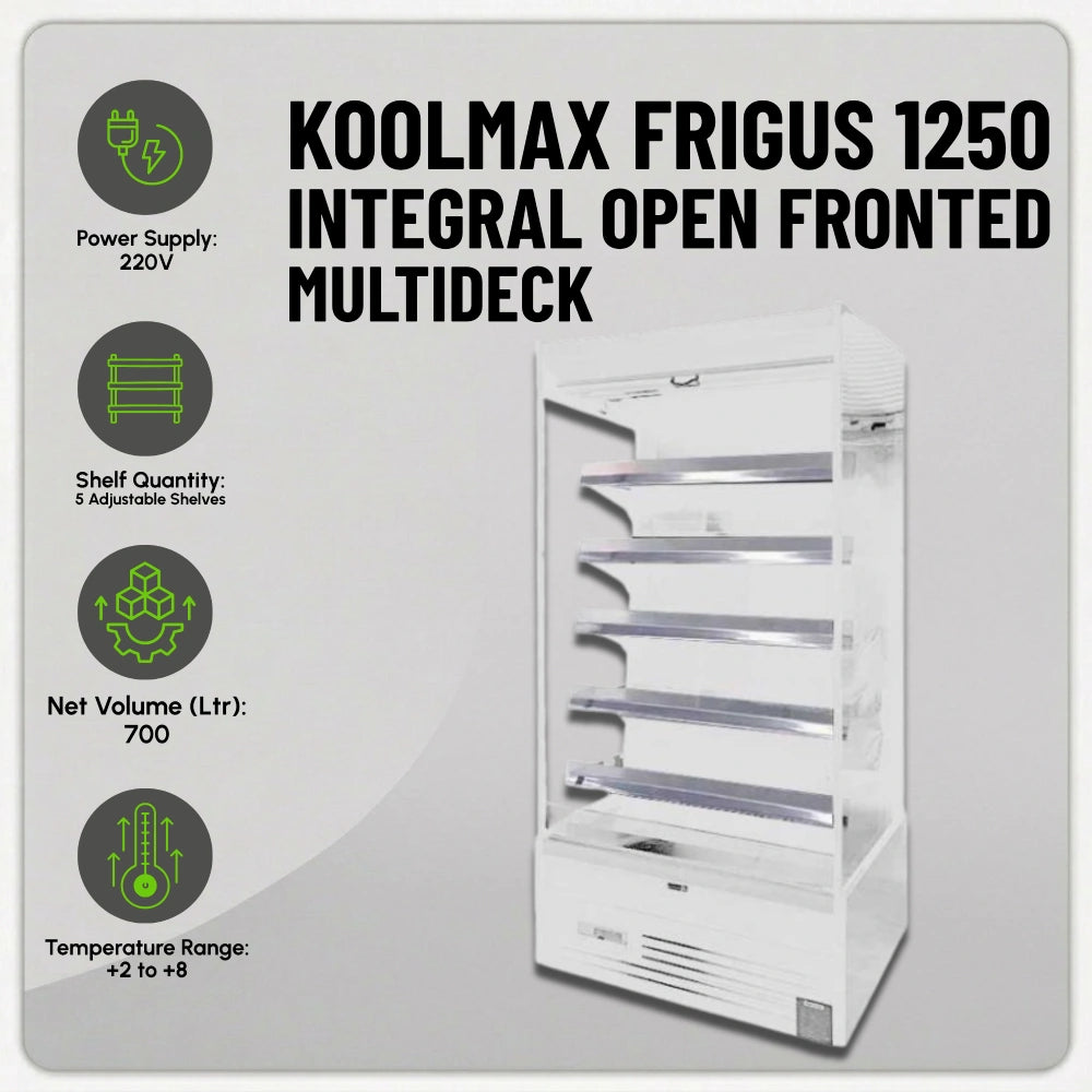 Koolmax FRIGUS 1250 Integral Open Fronted Multidecks White