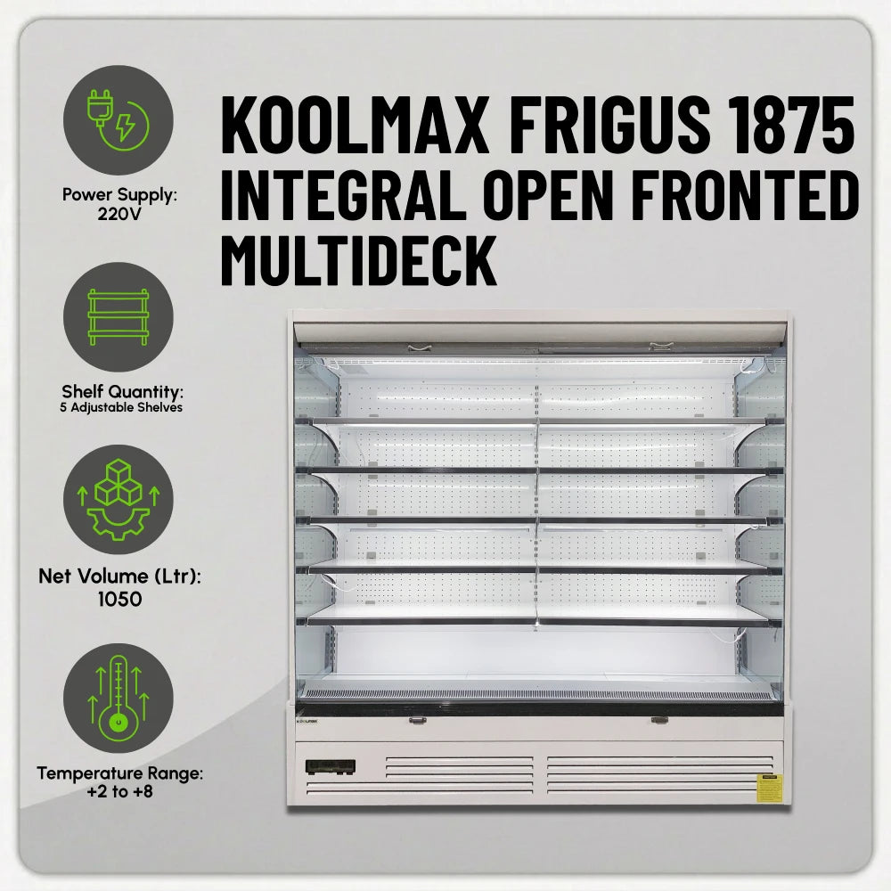 Koolmax FRIGUS 1875 Integral Open Fronted Multidecks White