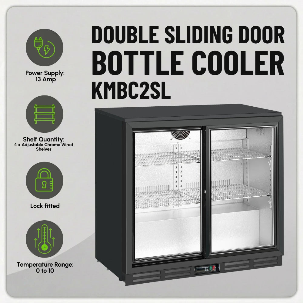 Koolmax KMBC2SL Double Sliding Door Bottle Cooler