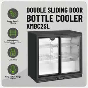 Koolmax KMBC2SL Double Sliding Door Bottle Cooler