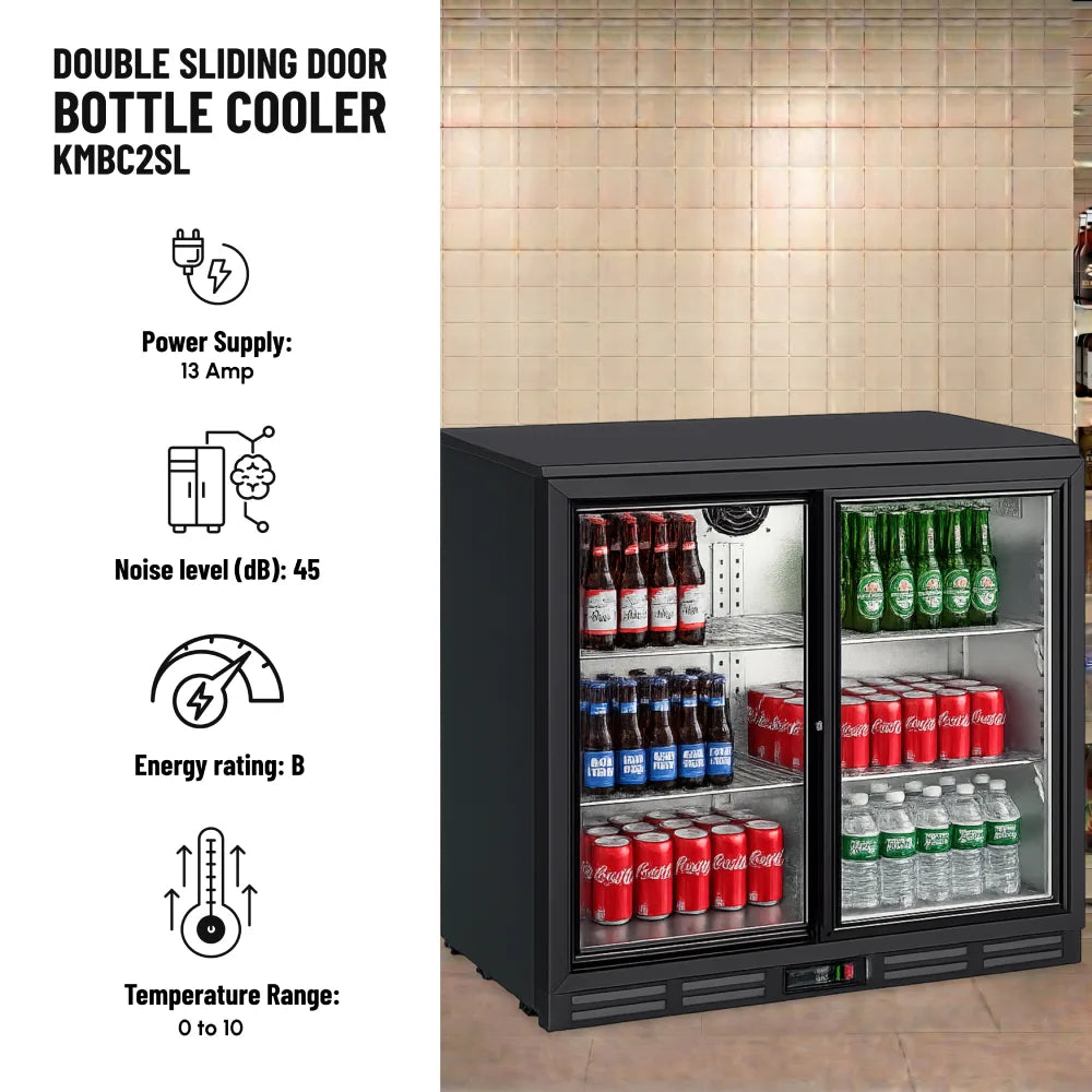 Koolmax KMBC2SL Double Sliding Door Bottle Cooler