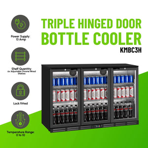 Koolmax KMBC3H Triple Hinged Door Bottle Cooler