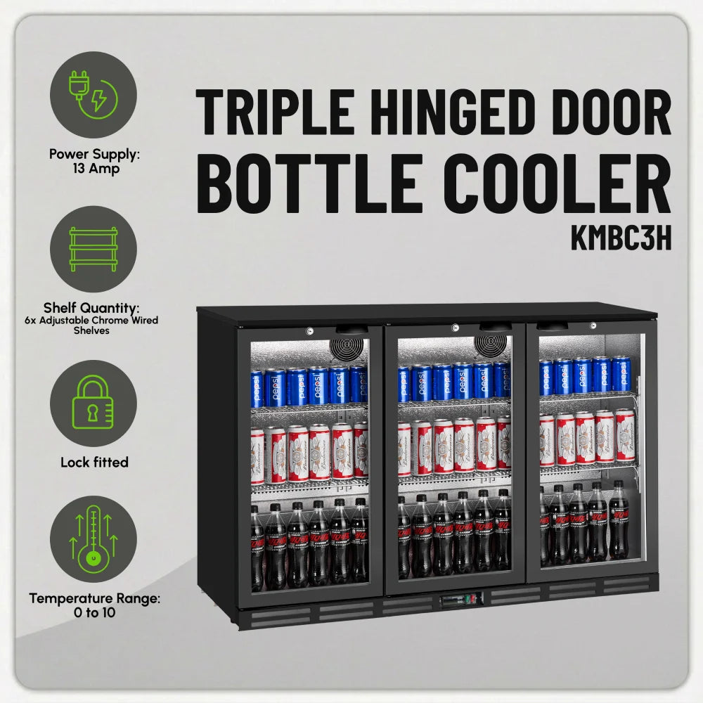 Koolmax KMBC3H Triple Hinged Door Bottle Cooler