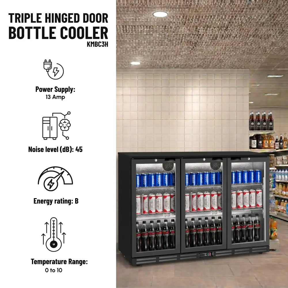 Koolmax KMBC3H Triple Hinged Door Bottle Cooler
