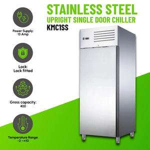 Koolmax KMC1SS Single Door Upright Chiller