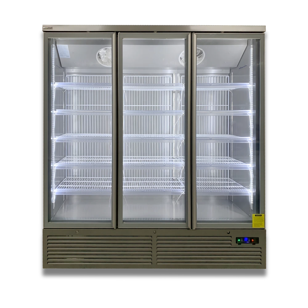 Koolmax KMC2000G Grey 3 Glass Door Upright Chiller