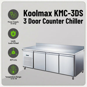 Koolmax KMC3DS Triple Door Prep-Counter Chiller