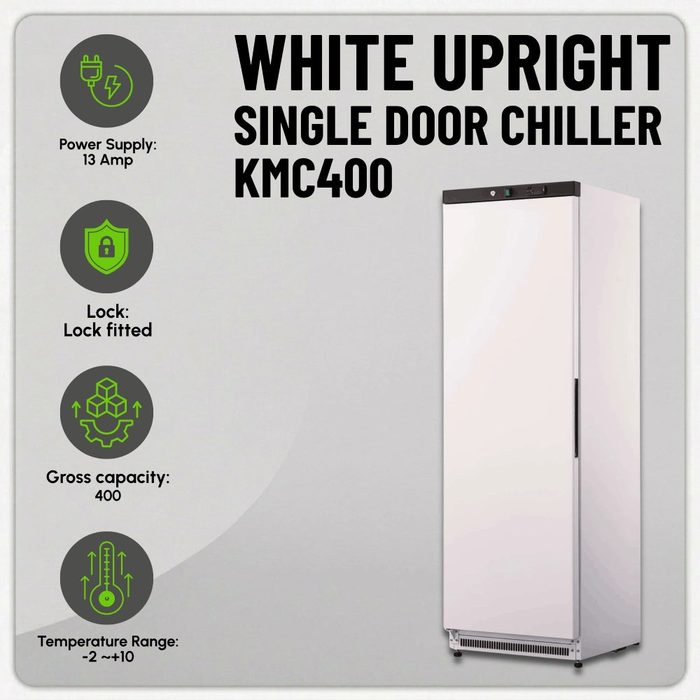 Koolmax KMC400 Single Door White Upright Chiller