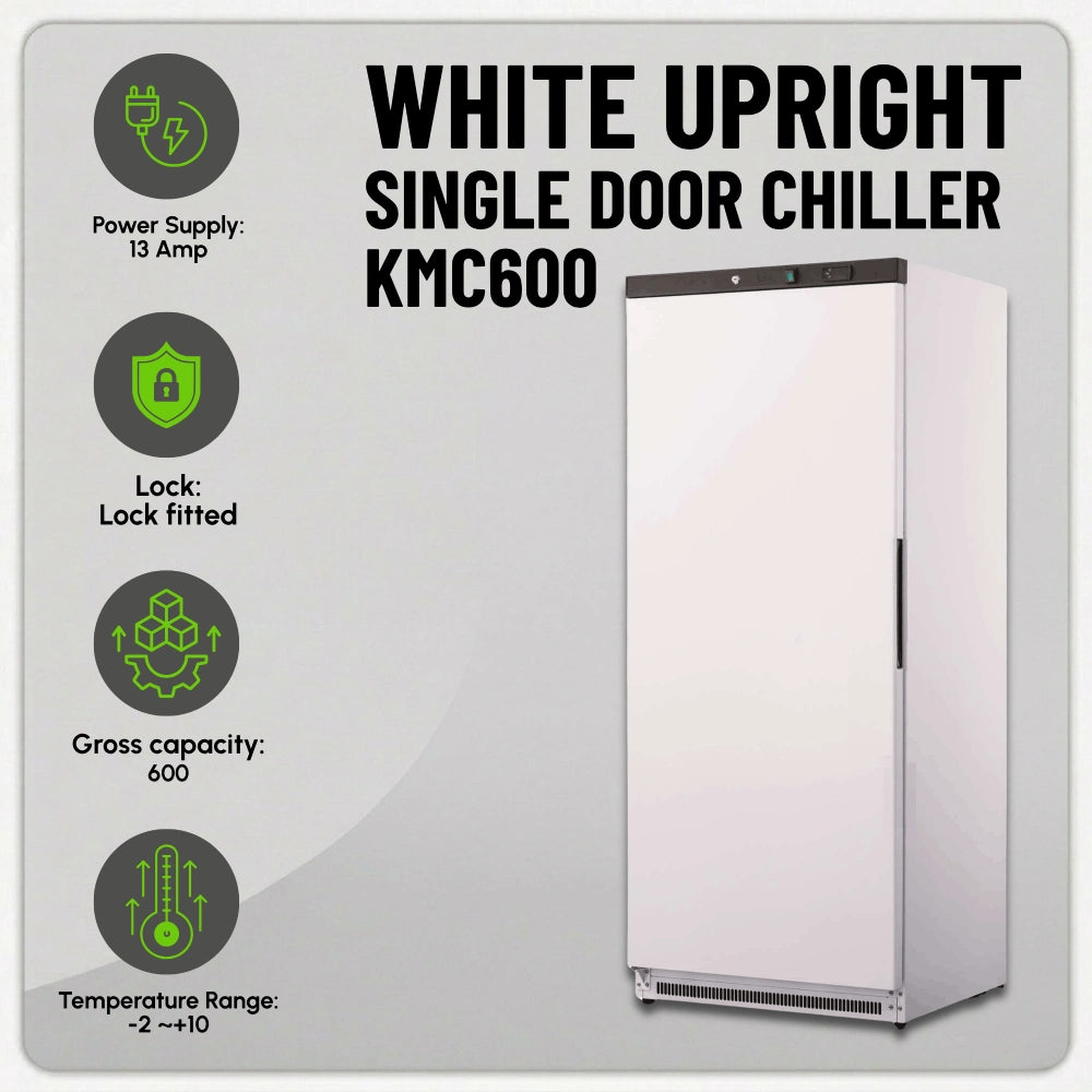 Koolmax KMC600 Single Door White Upright Chiller