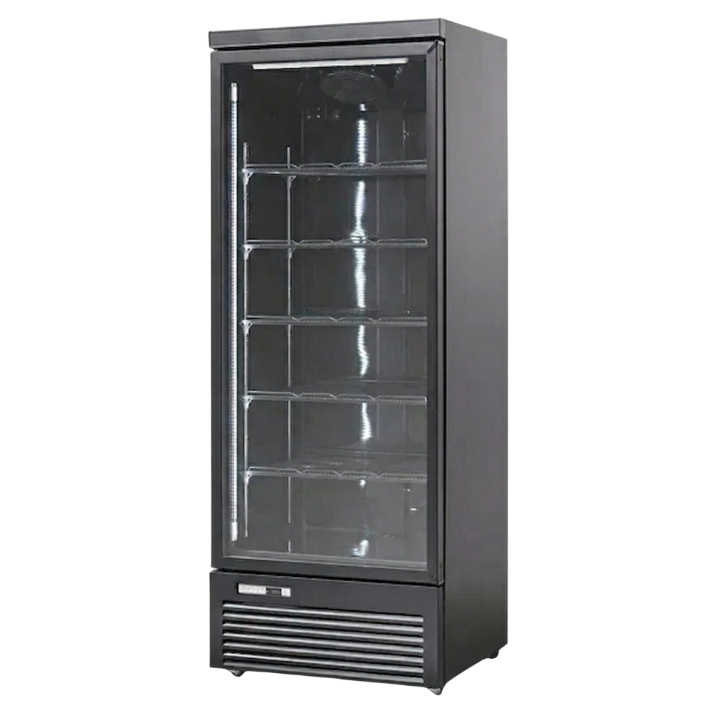 Koolmax KMC700G Black Single Glass Door Upright Chiller