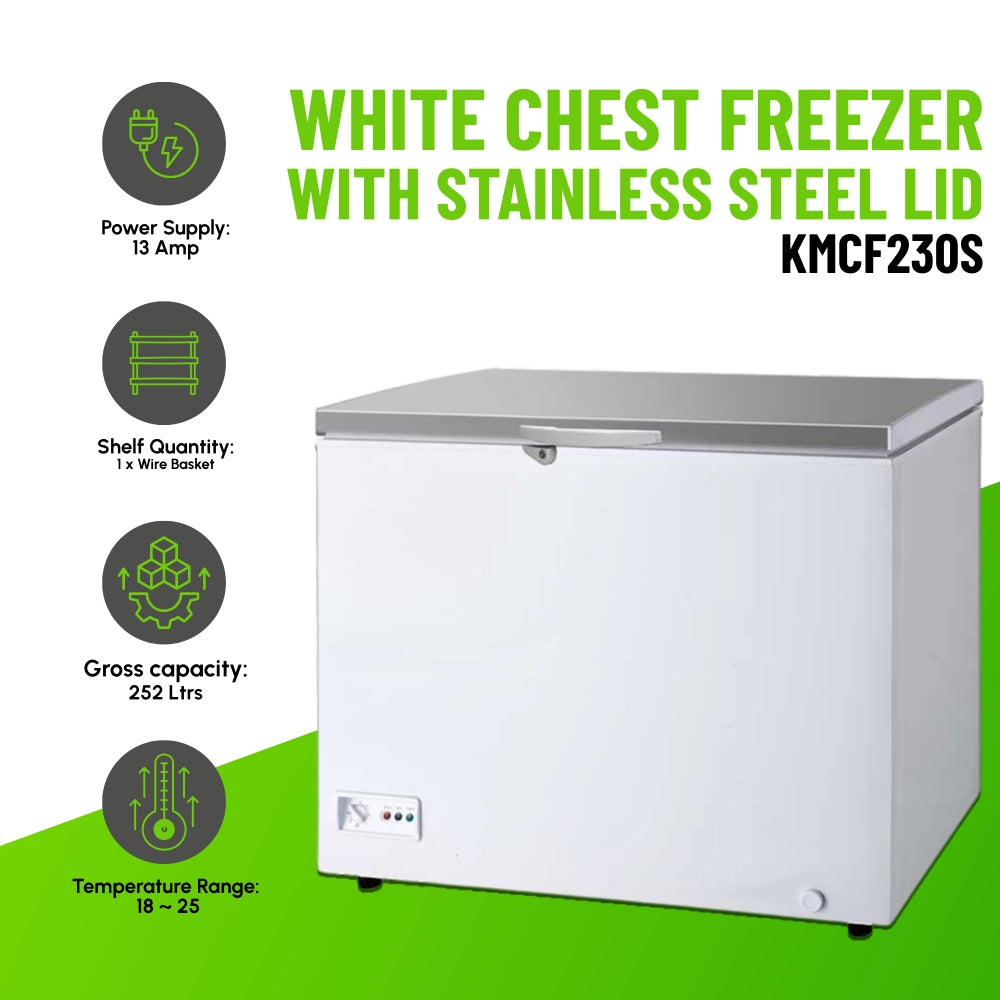 Koolmax KMCF230S Stainless-Steel Lid Chest Freezer