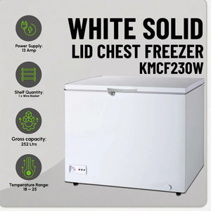 Koolmax KMCF230W White Lid Chest Freezer