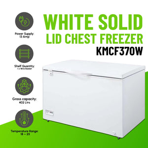 Koolmax KMCF370W White Lid Chest Freezer