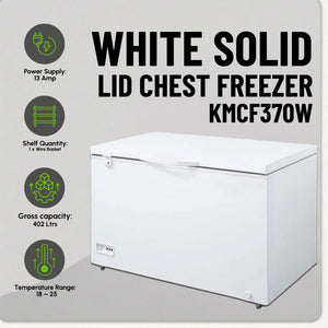 Koolmax KMCF370W White Lid Chest Freezer