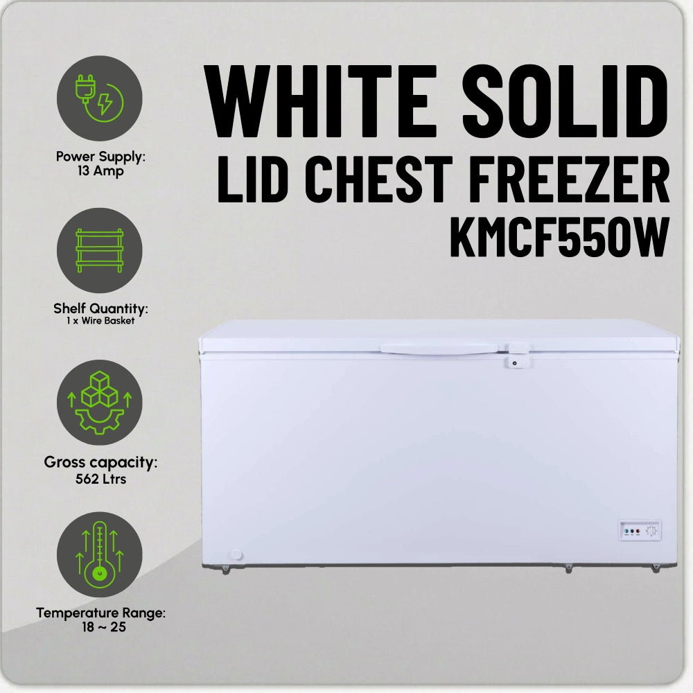 Koolmax KMCF550W White Lid Chest Freezer