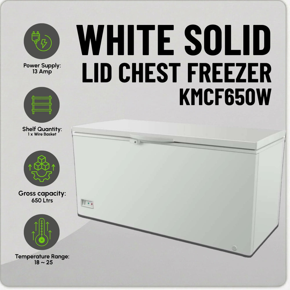 Koolmax KMCF650W White Lid Chest Freezer