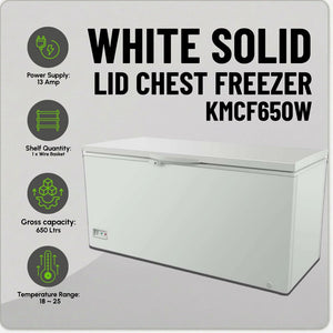 Koolmax KMCF650W White Lid Chest Freezer