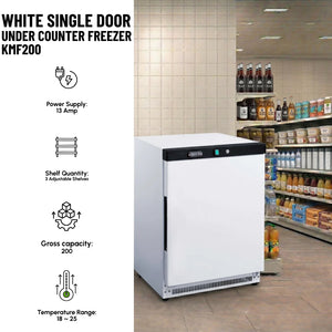 Koolmax KMF200 Under-Counter Freezer White Finish